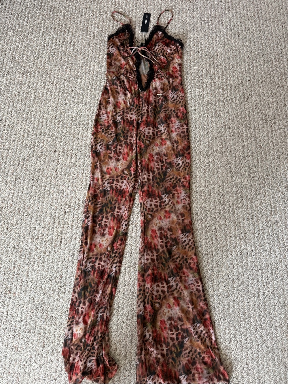 Multicolor Animal-Print Jumpsuit